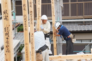 「櫛引町の家」上棟