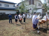 台風一過の地鎮祭