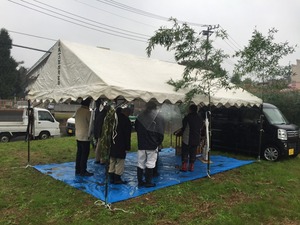 地元自治会館の地鎮祭